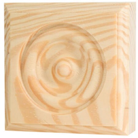 Vortex RTB-35 3.75 x 3.75 x 1 in. Rosette Trim Pine Block Moulding VO2501963